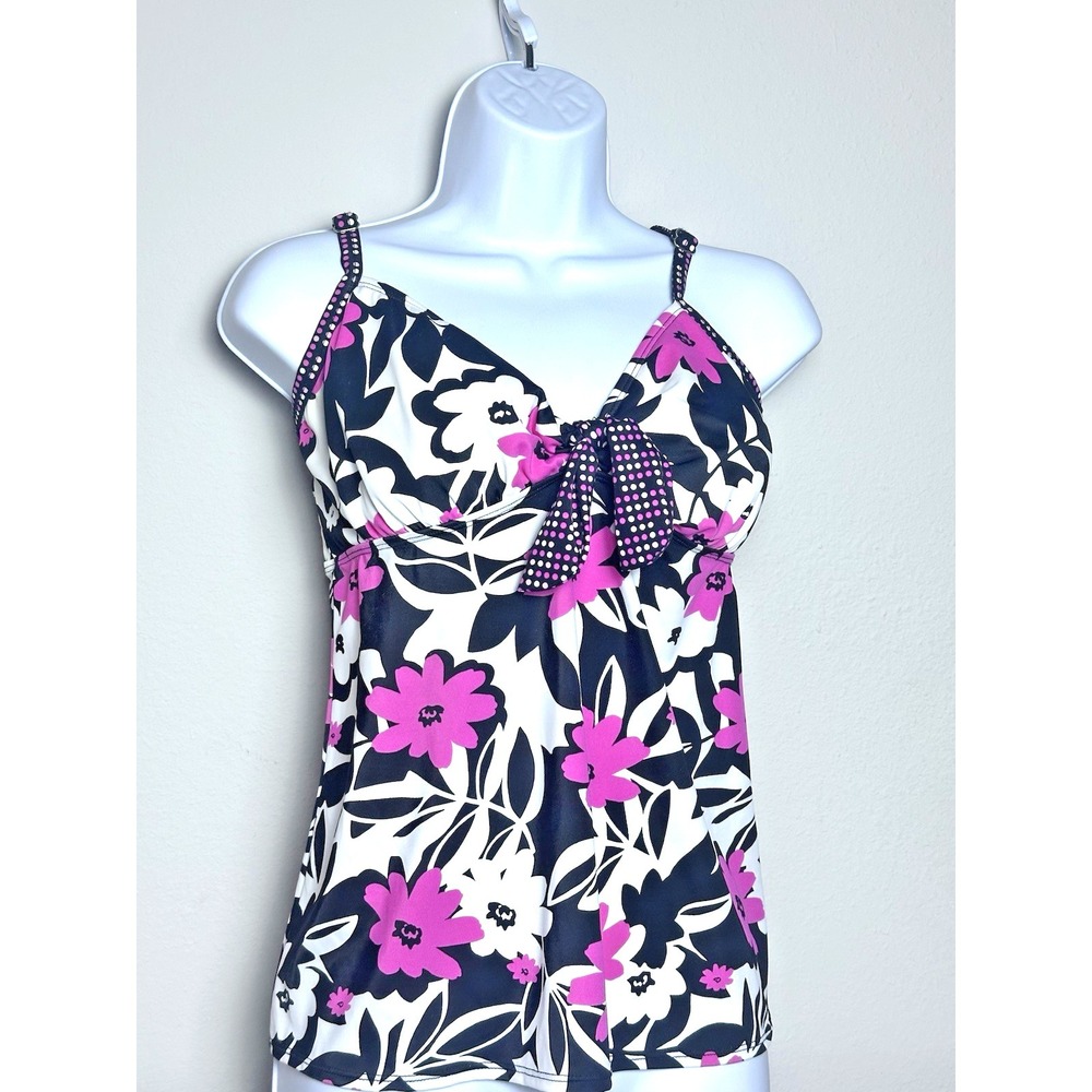 Kim‎ Rogers Tankini Swimsuit Top Size XL